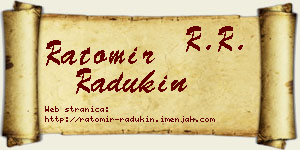 Ratomir Radukin vizit kartica